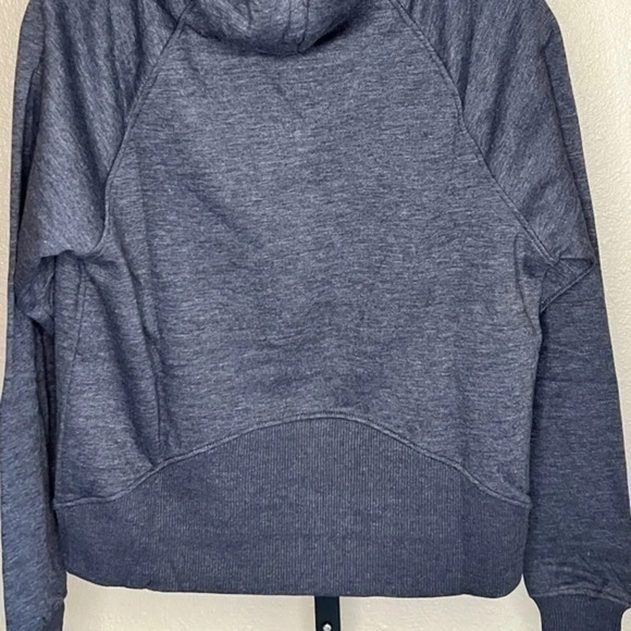 NWT ~ MEMBERS MARK RIBBED HALF ZIP HOODIE ~ THUMB HOLES IN WRIST ~  WOMENS GRAY - Picture 6 of 11